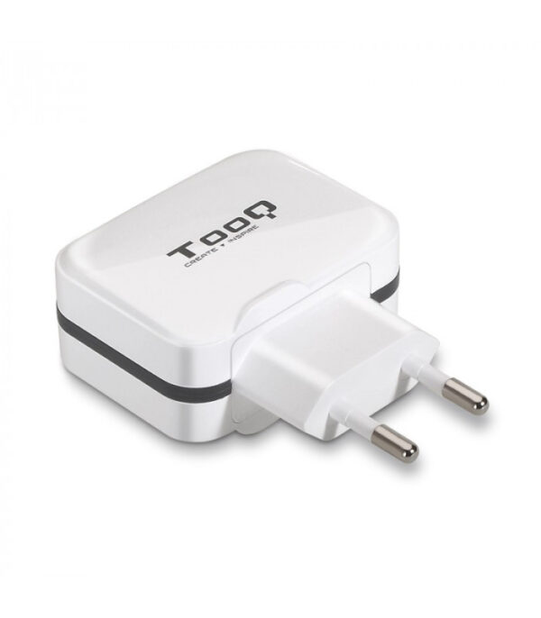 CARGADOR USB RED 230V A 2X5VDC 3,4A BLANCO TOOQ