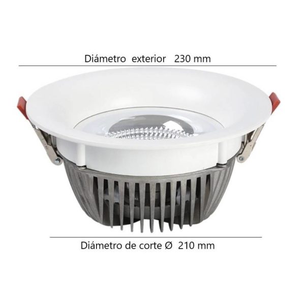 Focos LED empotrables 30W Especial Panadería Ø 210 mm - Imagen 4