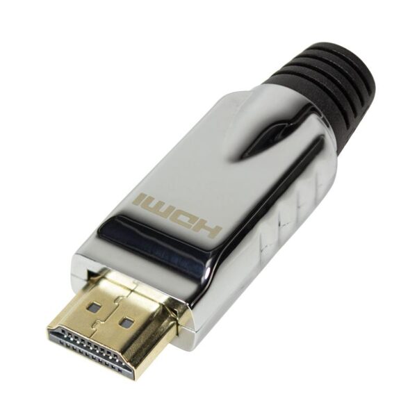 Conector HDMI Macho Dorado carcasa metal recto