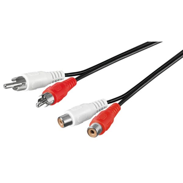 Cable RCA 2 Machos a 2 RCA Hembras  de 2metros  37.013/2  WIR321