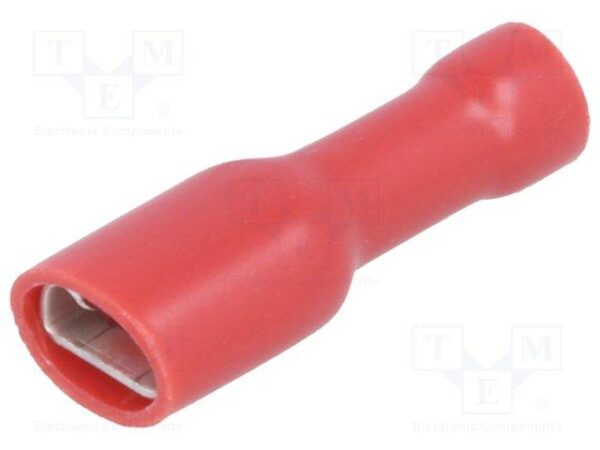 Terminal Faston Hembra 4,8mm AISLADO color ROJO  (ST-013/R)