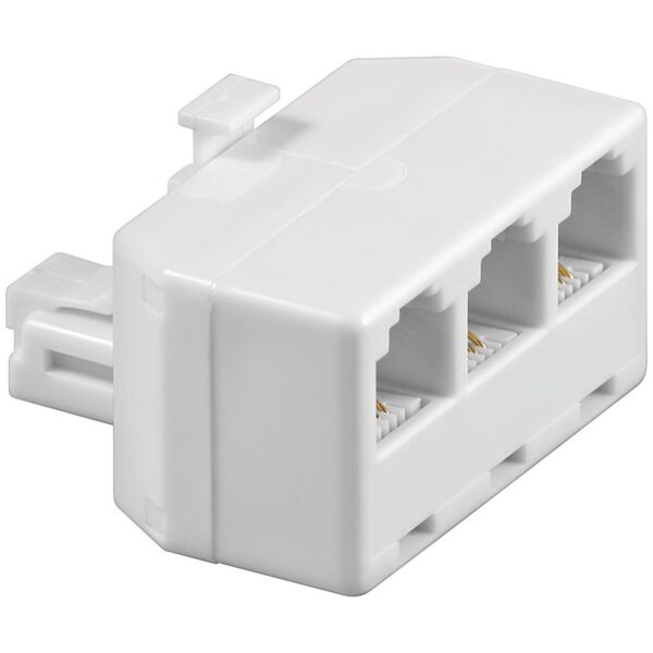 Adaptador Telefono RJ11 6P4C 1 Macho a 3 Hembras