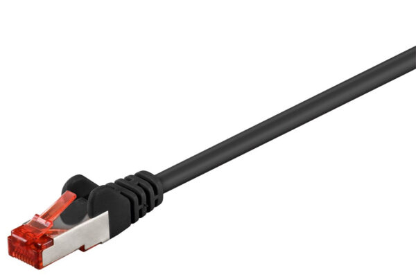 Latiguillo RJ45 Cat6 S/FTP CCA 0,25m NEGRO