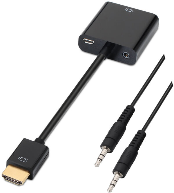 Conversor HDMI a VGA con JACK 3,5 de audio NANOCABLE - Imagen 2