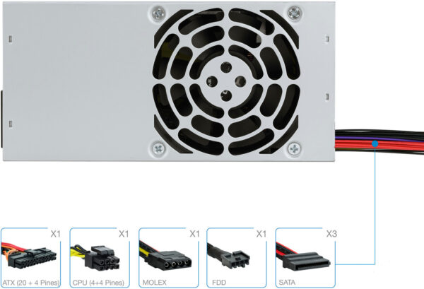 Fuente Alimentacion PC 500W TFX 85x65x175mm TOOQ - Imagen 3