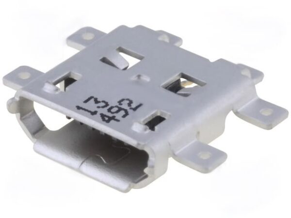 Conector MicroUSB Hembra B cto. impreso 5pin horizontales