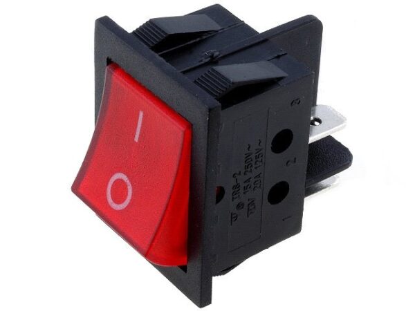 Interruptor Basculante OFF-ON Bipolar Luminoso ROJO 15A - Imagen 2