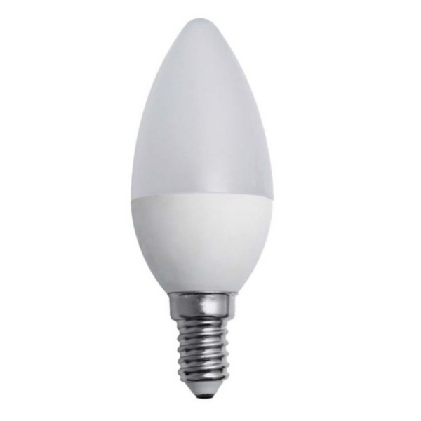 Lámpara vela e14 5W led blanco frio