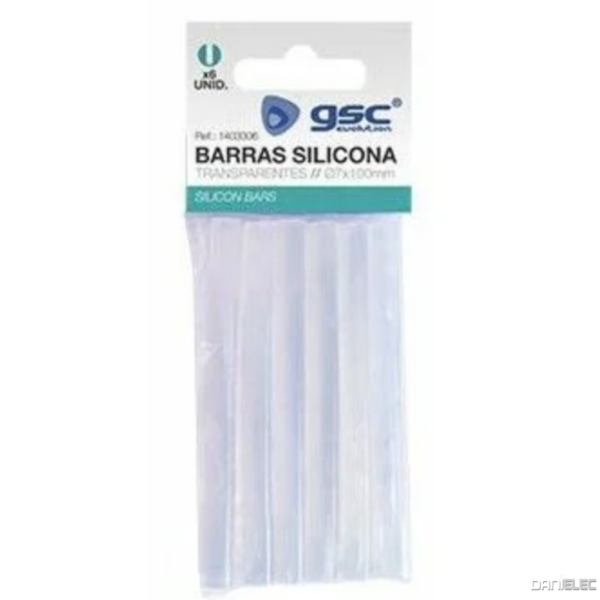 Bolsa 6 Barras de silicona transparente Ø11mm