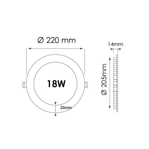 Downlight 18W 4200k empotramiento regulabe - Imagen 3