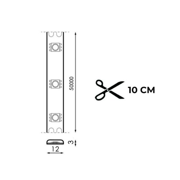 Tira Led 220Vac Smd2835 Bergamo 12W/m Ip65 CW - Imagen 2