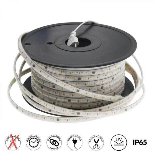 Tira Led 220Vac Smd2835 Bergamo 12W/m Ip65 CW