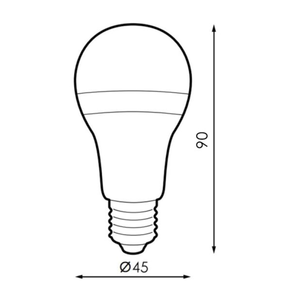 Bombilla LED esférica E27 7W G45 natural 4500K - Imagen 2