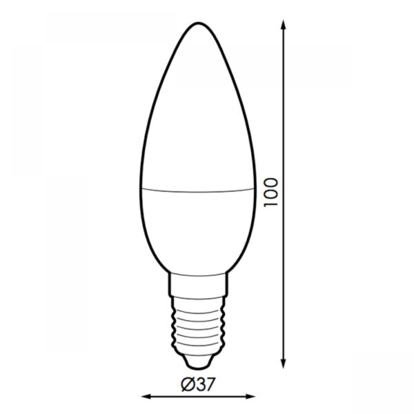 Lampara vela led 6w e14 4200k - Imagen 2