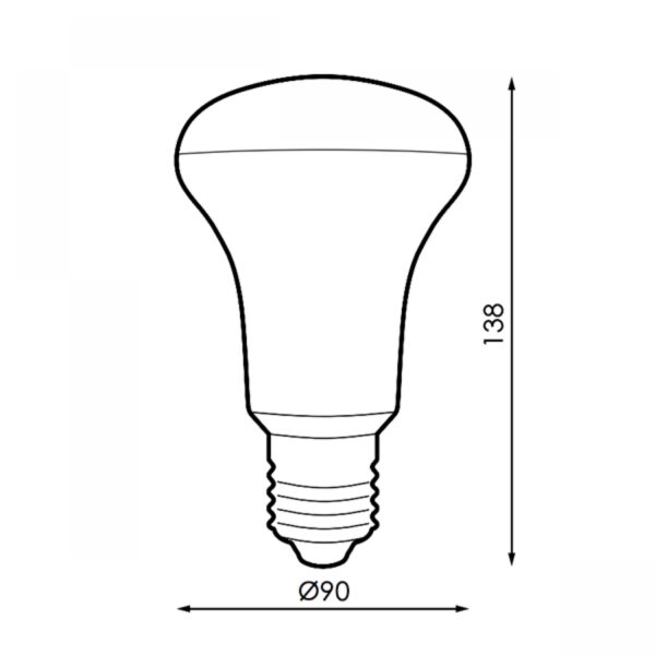 LAMPARA REFLECTORA R90 LED 12W E27 6000K - Imagen 2