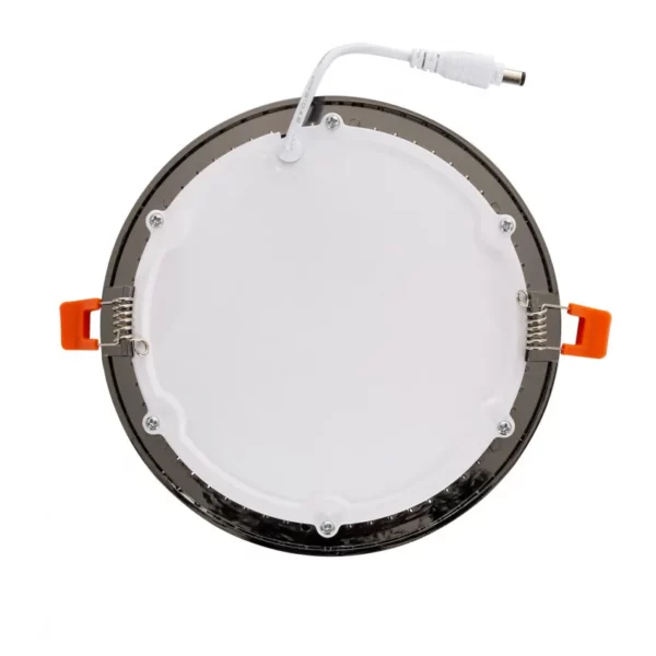 placa led circular 12w marco negro 6000k - Imagen 3