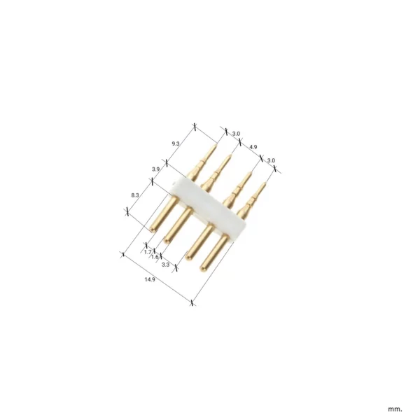 Conector 4 pin tira led RGB 220V SMD5050 - Imagen 2