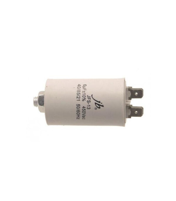 CONDENSADOR MOTOR 6UF 450VAC 35X68MM FASTON Y M8 12AG023