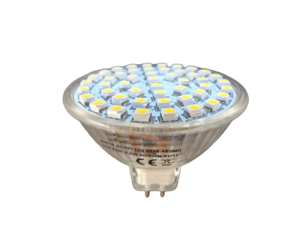 LAMPARA DICROICA BIPIN 48SMD 2,5W cálida GX5,3