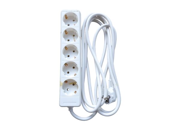 Regleta Base Multiple de 6 Enchufes Schuko con Cable de 3m IP44 BLANCA - Imagen 2