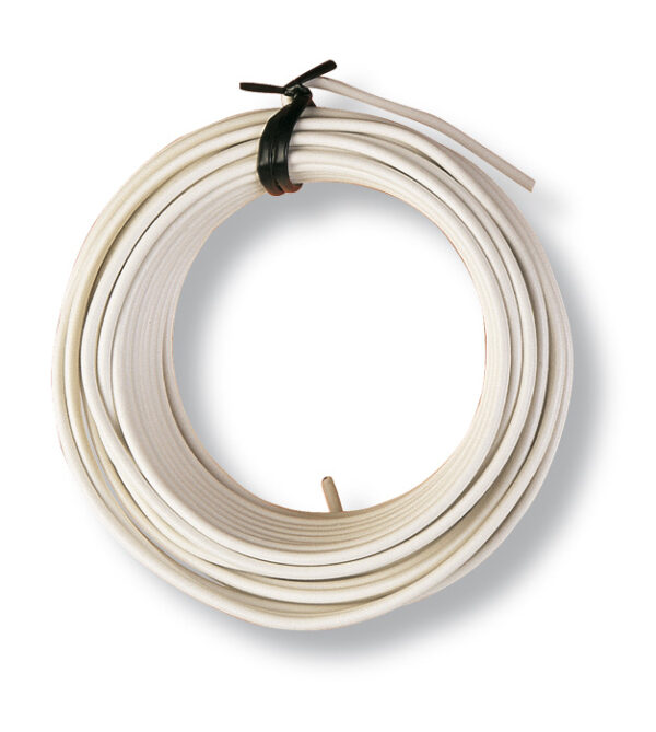 ALAMBRE Hº. PLASTICO BLANCO ROLLO 50M.