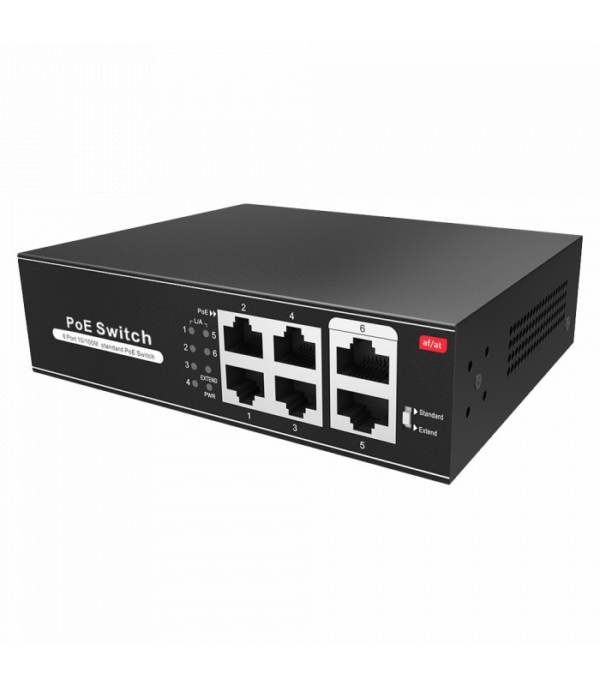 Switch PoE Ethernet 4P 10/100 +1 Uplink