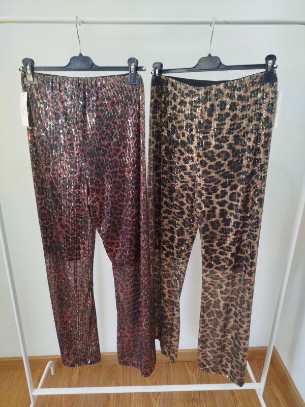 Pantalón leopardo con lentejuelas 2 colores