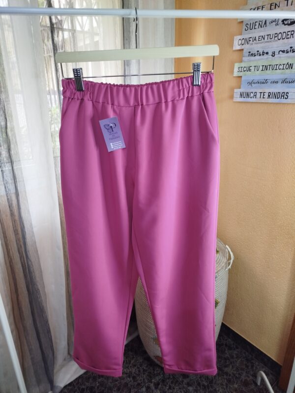 Pantalón rosa pinza