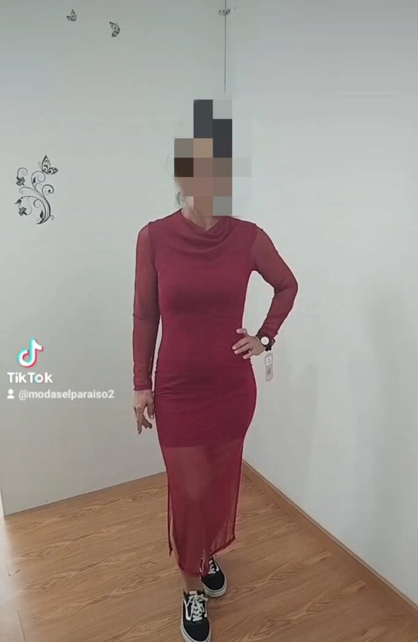 Vestido con tul 2 colores