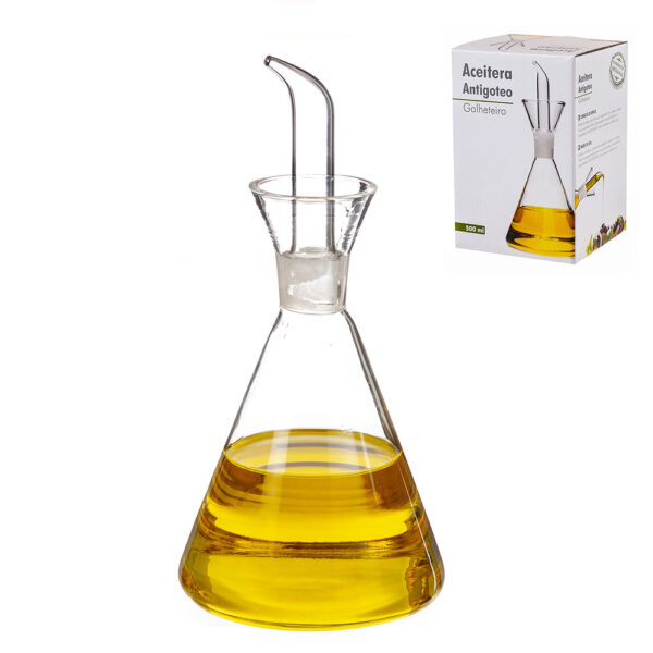 ACEITERA DE CRISTAL ANTIGOTEO 500ml KOZINA