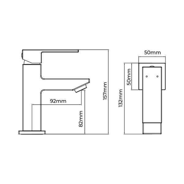 GRIFO MONOMANDO DE LAVABO SERIE GETARIA EDM - Imagen 2