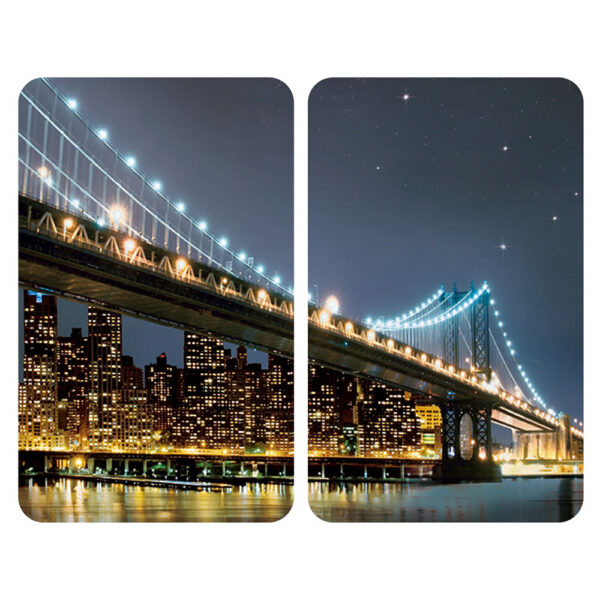 PLACAS COBERTORAS DE VIDRIO UNIVERSALES BROOKLYN BRIDGE 2 unid. 2521320100 WENKO