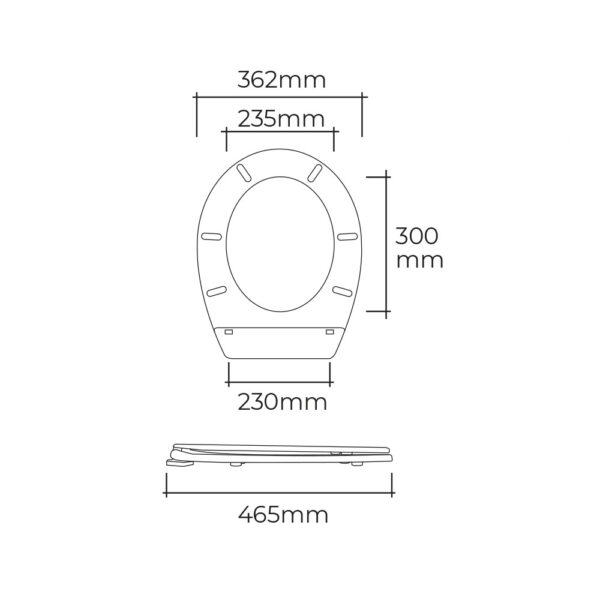 TAPA WC BASIC BLANCA 600g CON TORNILLOS EDM - Imagen 2