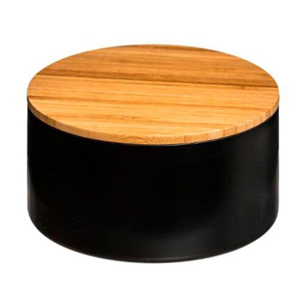 CAJA ALMACENAMIENTO CON ESPEJO BAÑO BAMBU-NEGRO COLECCIÓN 'NATUREO' - Imagen 2