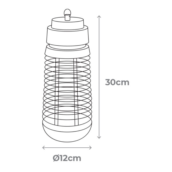 MATA INSECTOS ELECTRICO 1x6W 25m²  Ø12x30cm EDM - Imagen 2