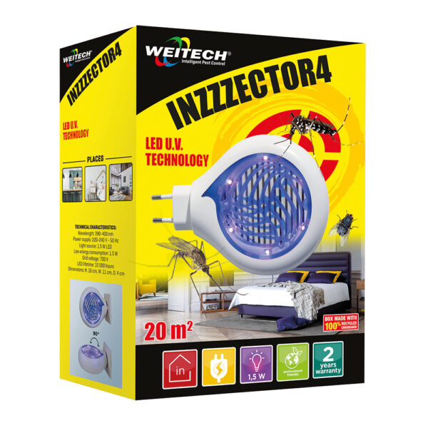 TRAMPA INZZZECTOR4 LED U.V. WEITECH - Imagen 2