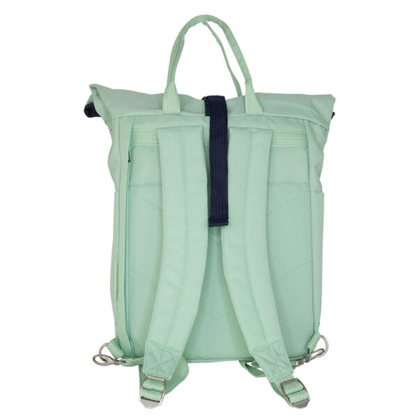 MOCHILA URBANA CON CIERRE SUPERIOR ENROLLABLE 10 L. SERIE 1918, VERDE MILAN - Imagen 2