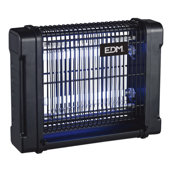 MATA INSECTOS PROFESIONAL ELÉCTRICO 2x6W 30m² 31,6x10x26,5cm 340° COLOR NEGRO EDM