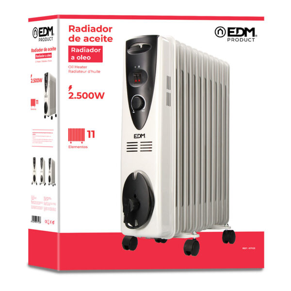 RADIADOR DE ACEITE - 2500W - (11 ELEMENTOS) - EDM - Imagen 2