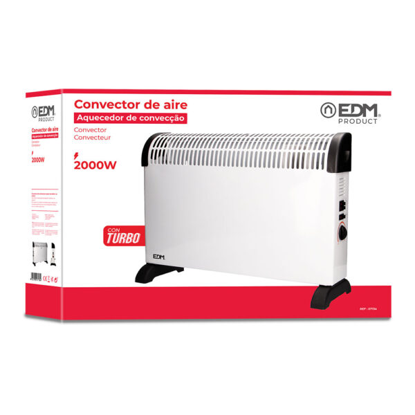 CONVECTOR DE AIRE - MODELO TURBO - 2000W - EDM - Imagen 3