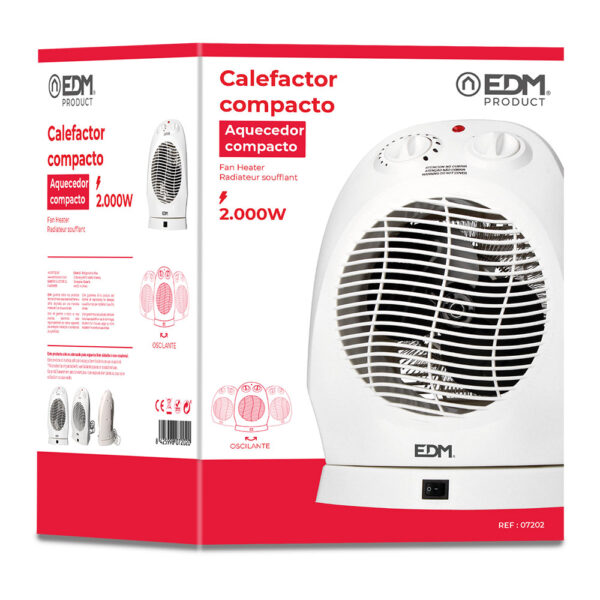 CALEFACTOR DE SUELO - MODELO VERTICAL OSCILANTE - 1000-2000W - EDM - Imagen 2