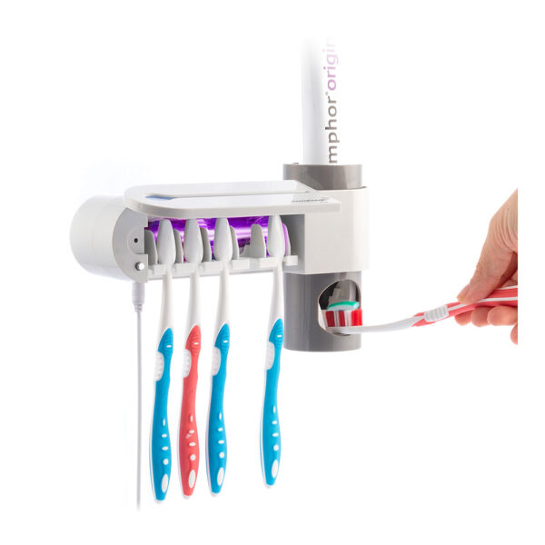 ESTERILIZADOR UV DE CEPILLOS DENTALES CON SOPORTE Y DISPENSADOR  DE DENTÍFRICO SMILUV INNOVAGOODS - Imagen 2