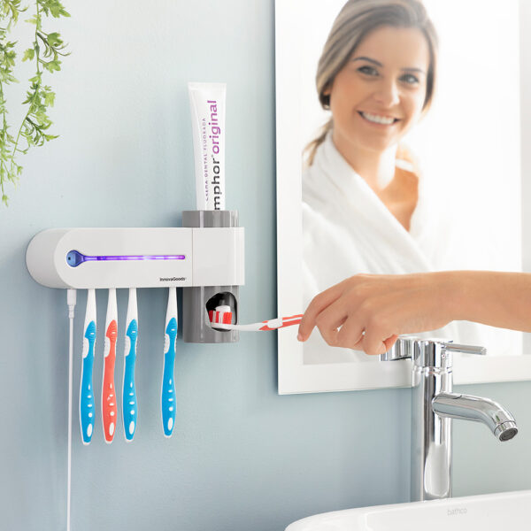 ESTERILIZADOR UV DE CEPILLOS DENTALES CON SOPORTE Y DISPENSADOR  DE DENTÍFRICO SMILUV INNOVAGOODS - Imagen 5