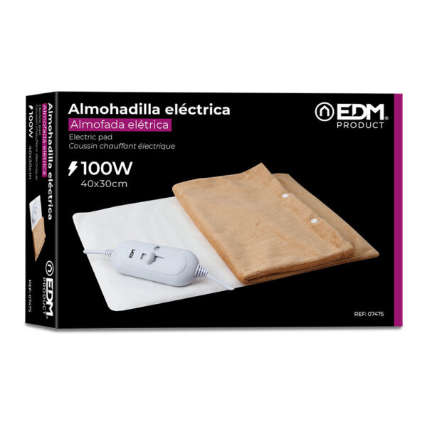 ALMOHADILLA ELECTRICA 100W 40x30cm EDM - Imagen 2