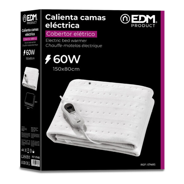 CALIENTA CAMAS ELECTRICO 60W 150x80cm EDM - Imagen 2