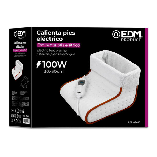 CALIENTA PIES ELECTRICO 100W 30x30x24cm EDM - Imagen 2