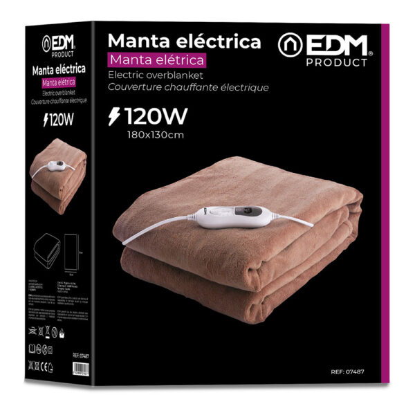 MANTA ELECTRICA 120W 180x130cm - EDM - Imagen 2