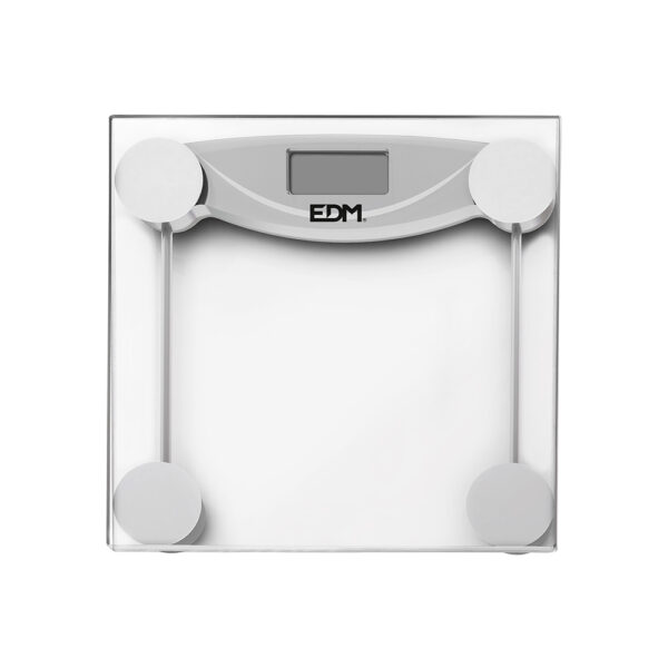 BASCULA DE BAÑO DIGITAL TRANSPARENTE MAX 180kg EDM - Imagen 2