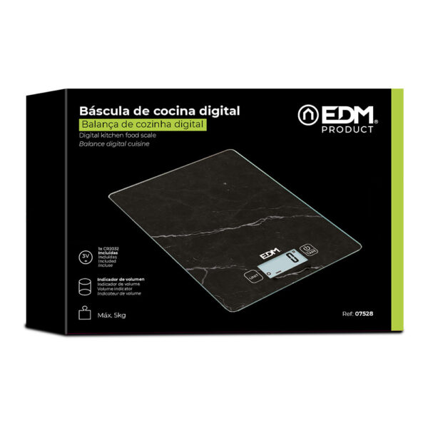 BASCULA DE COCINA DIGITAL MAX 5kg MOD 3 EDM - Imagen 3