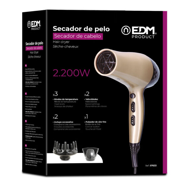 SECADOR DE CABELLO. 1800-2200W. EDM - Imagen 2